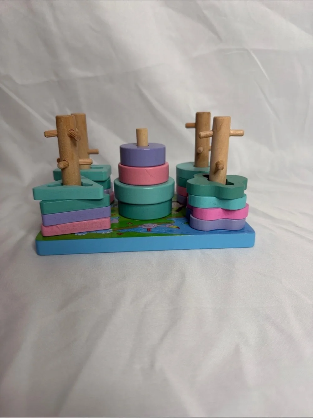 Set of 3 Wooden Sorting and Number Puzzle Set - Multi-Color. GREAT CONDITION